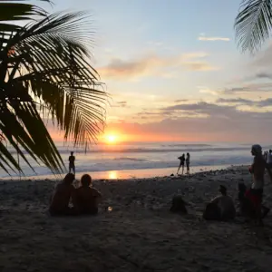 sunset beach in costa rica