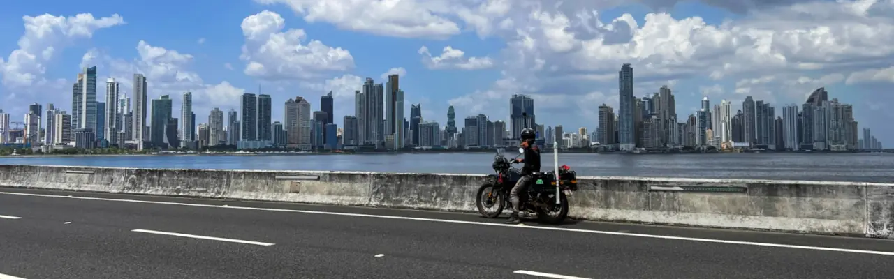 panama city viewed from the highway